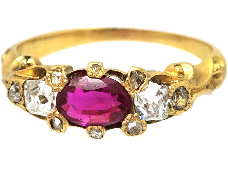 Regency 18ct Gold, Ruby & Diamond Ring