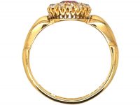 Edwardian 18ct Gold, Ruby & Diamond Cluster Ring