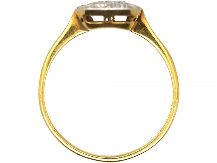 Art Deco 18ct Gold & Platinum, Diamond Sunburst Ring