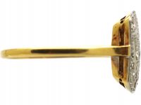 Art Deco 18ct Gold & Platinum, Diamond Sunburst Ring