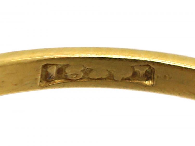 Art Deco 18ct Gold & Platinum, Diamond Sunburst Ring