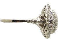 Art Deco Platinum & Diamond Bombe Cluster Ring