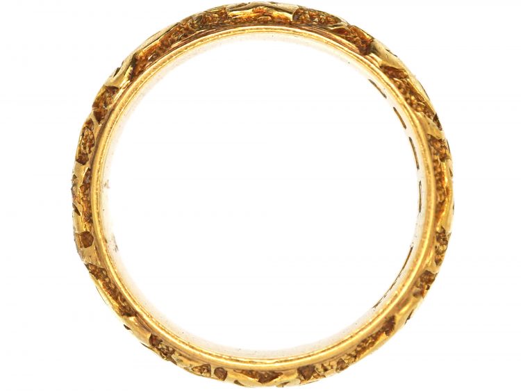 22ct Gold Wedding Ring with Ivy Leaf Detail