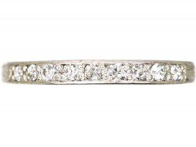 Art Deco Platinum & Diamond Half Eternity Ring
