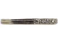 Art Deco Platinum & Diamond Half Eternity Ring