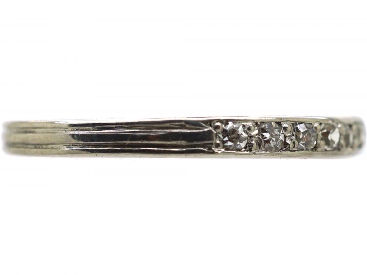 Art Deco Platinum & Diamond Half Eternity Ring