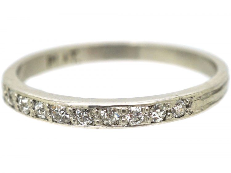 Art Deco Platinum & Diamond Half Eternity Ring