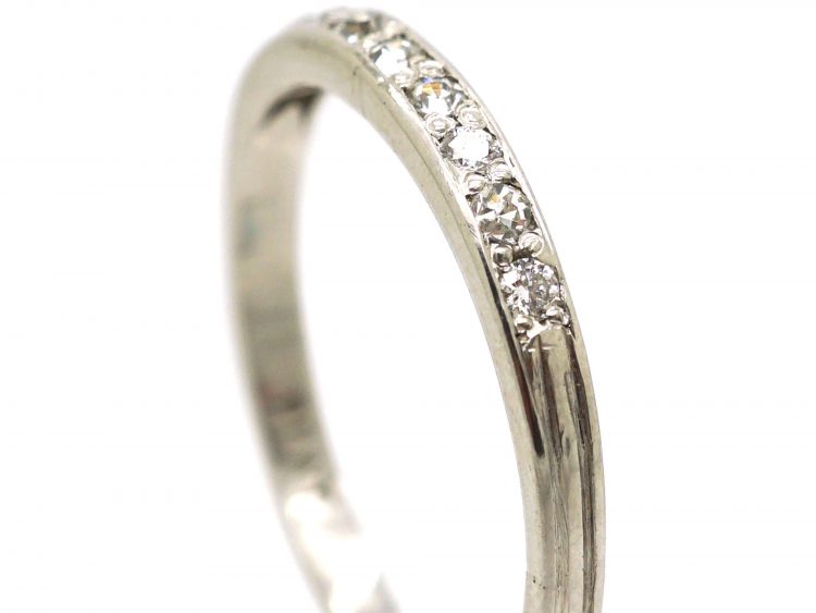 Art Deco Platinum & Diamond Half Eternity Ring