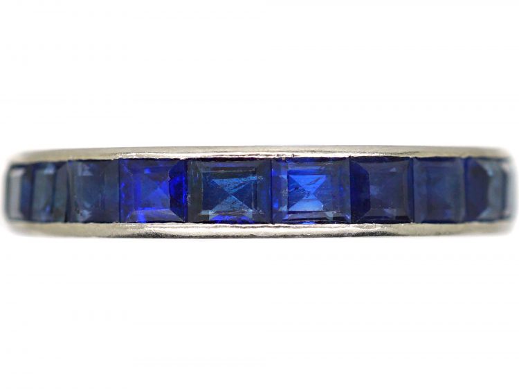 Art Deco Platinum & Sapphire Eternity Ring