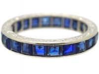 Art Deco Platinum & Sapphire Eternity Ring