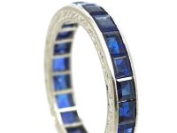 Art Deco Platinum & Sapphire Eternity Ring
