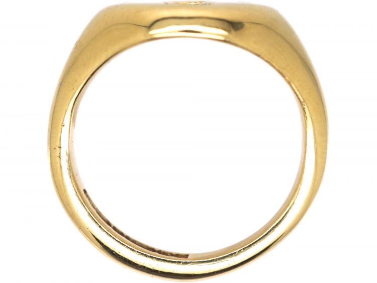 9ct Gold Signet Ring with Intaglio of Griffin's Head by Charles Green & Sons