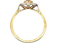Early 20th Century 18ct Gold & Platinum, Ruby & Diamond Daisy Cluster Ring