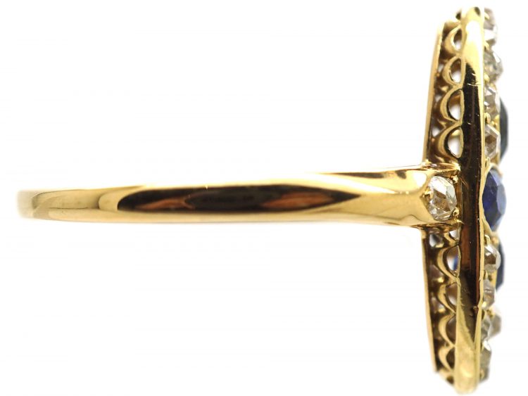 Early 20th Century 14ct Gold, Sapphire & Diamond Ace of Clubs Ring