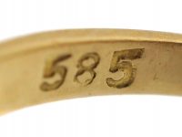 Early 20th Century 14ct Gold, Sapphire & Diamond Ace of Clubs Ring