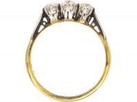 Early 20th Century 18ct Gold & Platinum, Three Stone Diamond Ring