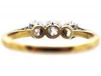 Early 20th Century 18ct Gold & Platinum, Three Stone Diamond Ring