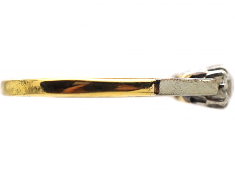 Early 20th Century 18ct Gold & Platinum, Three Stone Diamond Ring