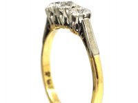 Early 20th Century 18ct Gold & Platinum, Three Stone Diamond Ring