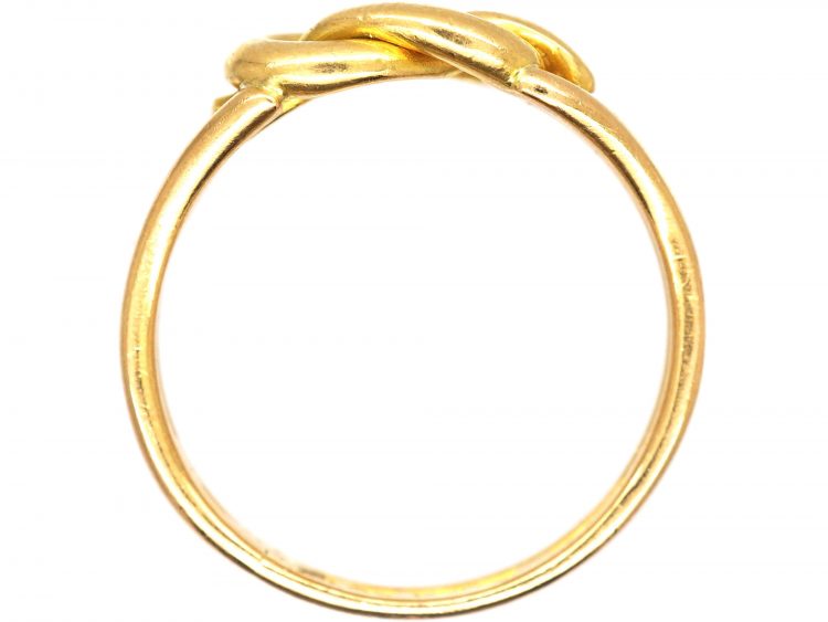 Edwardian 18ct Gold Lover's knot Ring by Henry Barnett Joseph