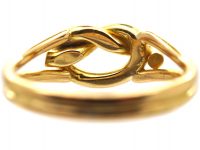 Edwardian 18ct Gold Lover's knot Ring by Henry Barnett Joseph