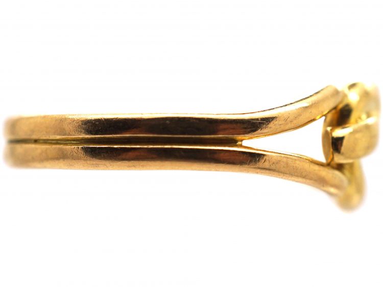 Edwardian 18ct Gold Lover's knot Ring by Henry Barnett Joseph
