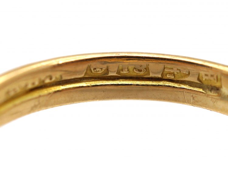 Edwardian 18ct Gold Lover's knot Ring by Henry Barnett Joseph