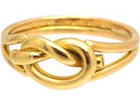 Edwardian 18ct Gold Lover's knot Ring by Henry Barnett Joseph