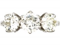 Early 20th Century 18ct White Gold & Platinum, Three Stone Diamond Ring