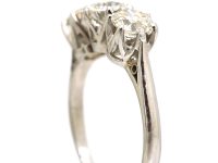 Early 20th Century 18ct White Gold & Platinum, Three Stone Diamond Ring