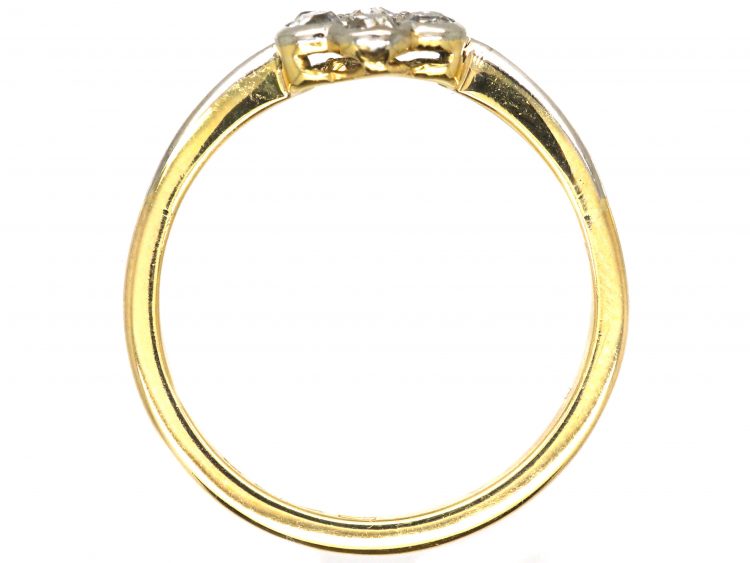 Edwardian 18ct Gold & Platinum, Diamond Cluster Ring