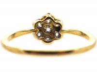 Edwardian 18ct Gold & Platinum, Diamond Cluster Ring