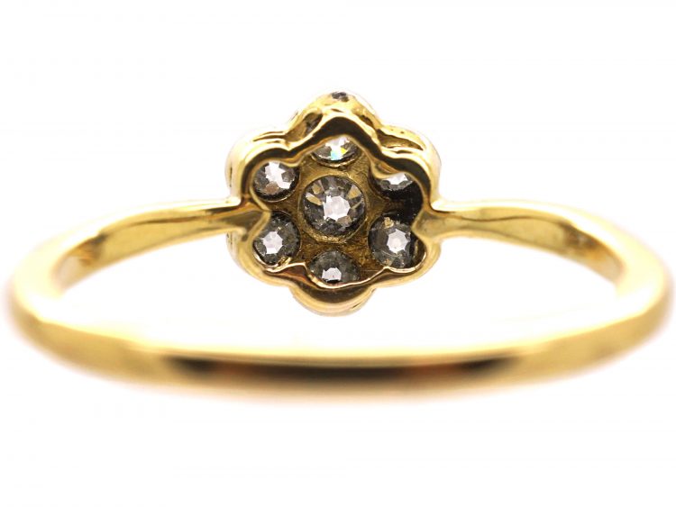 Edwardian 18ct Gold & Platinum, Diamond Cluster Ring