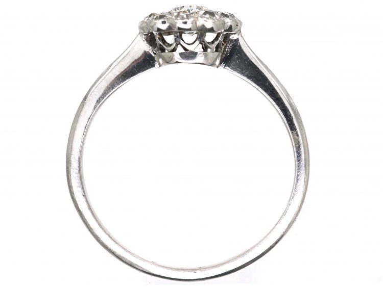 Edwardian Platinum & Diamond Daisy cluster Ring