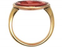 Georgian Gold & Carnelian Ring With Carved Intaglio of Omphale