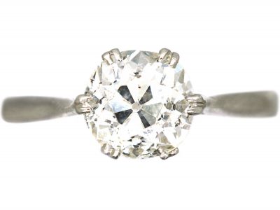 Art Deco Platinum & Diamond Solitaire Ring