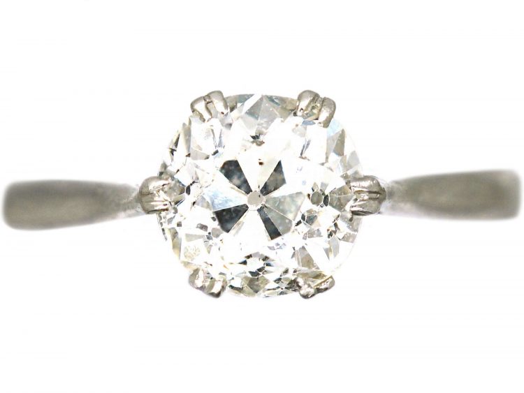 Art Deco Platinum & Diamond Solitaire Ring