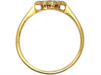 Edwardian 18ct Gold & Platinum, Diamond Shaped Ring set with Diamonds