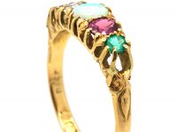 Edwardian 18ct Gold Ring with Gemstones that Spell Adore