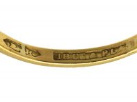 Art Deco 18ct Gold & Platinum Fan Shaped Ring set with Diamonds
