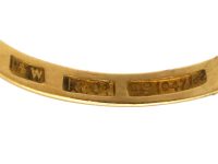 Edwardian 18ct Gold Crossover Ring set with Rubies & Opals