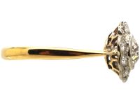 Early 20th Century 18ct Gold & Platinum, Diamond Daisy Cluster Ring