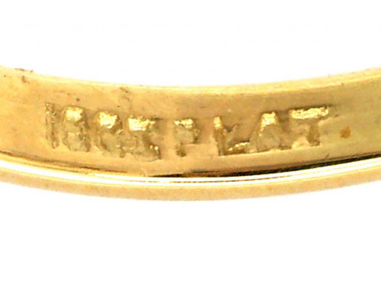 Early 20th Century 18ct Gold & Platinum, Diamond Daisy Cluster Ring