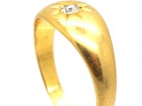 Victorian 18ct Gold Gypsy Ring set with a Diamond