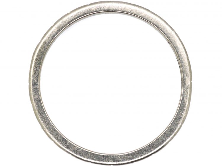 Art Deco Engraved Platinum Wedding Ring