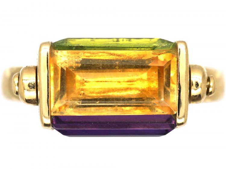 9ct Gold Swivel Harlequin Ring