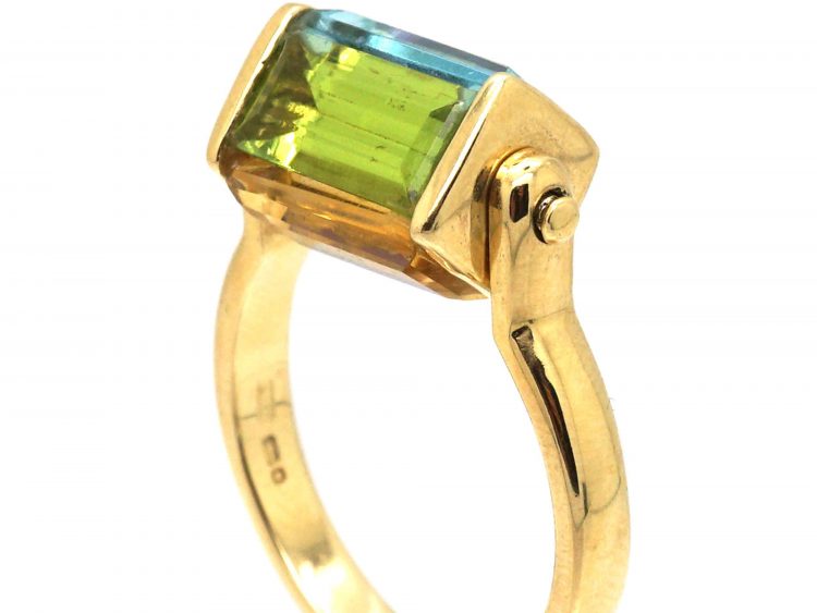 9ct Gold Swivel Harlequin Ring
