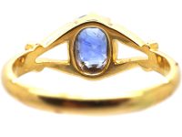 Edwardian 18ct Gold & Sapphire Solitaire Ring