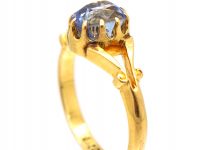 Edwardian 18ct Gold & Sapphire Solitaire Ring