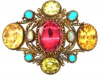 Georgian 15ct Gold Harlequin Brooch